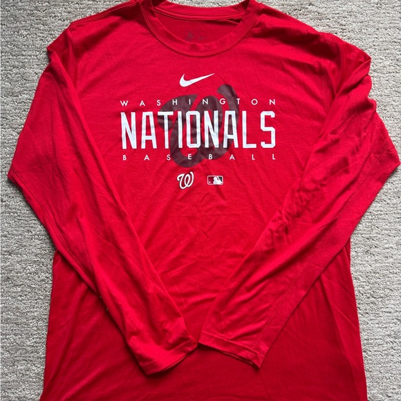 Nike Other - Nike Red Washington Nationals Long-Sleeve Tee